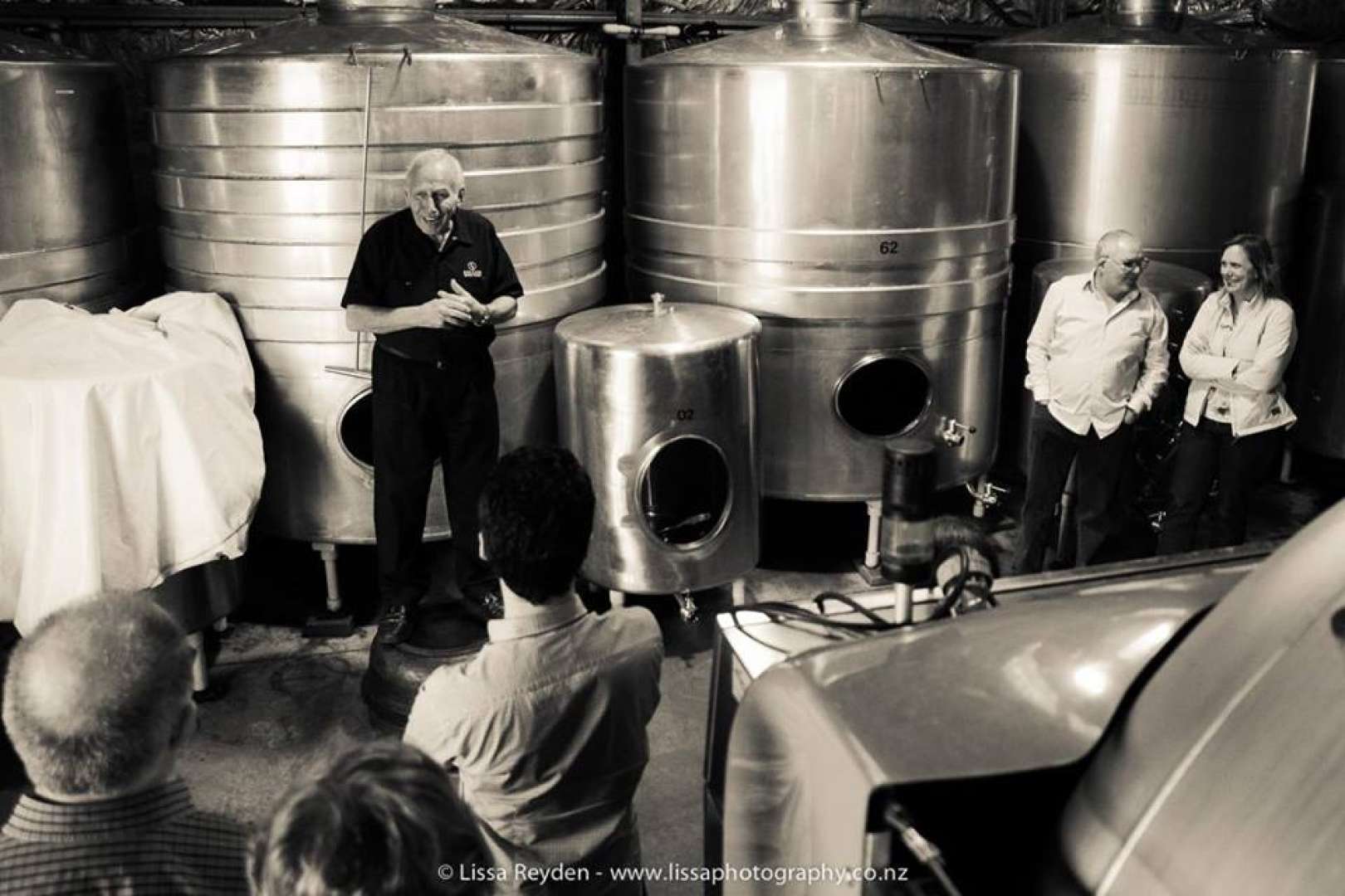 Our staff member briefing about wine-making process
