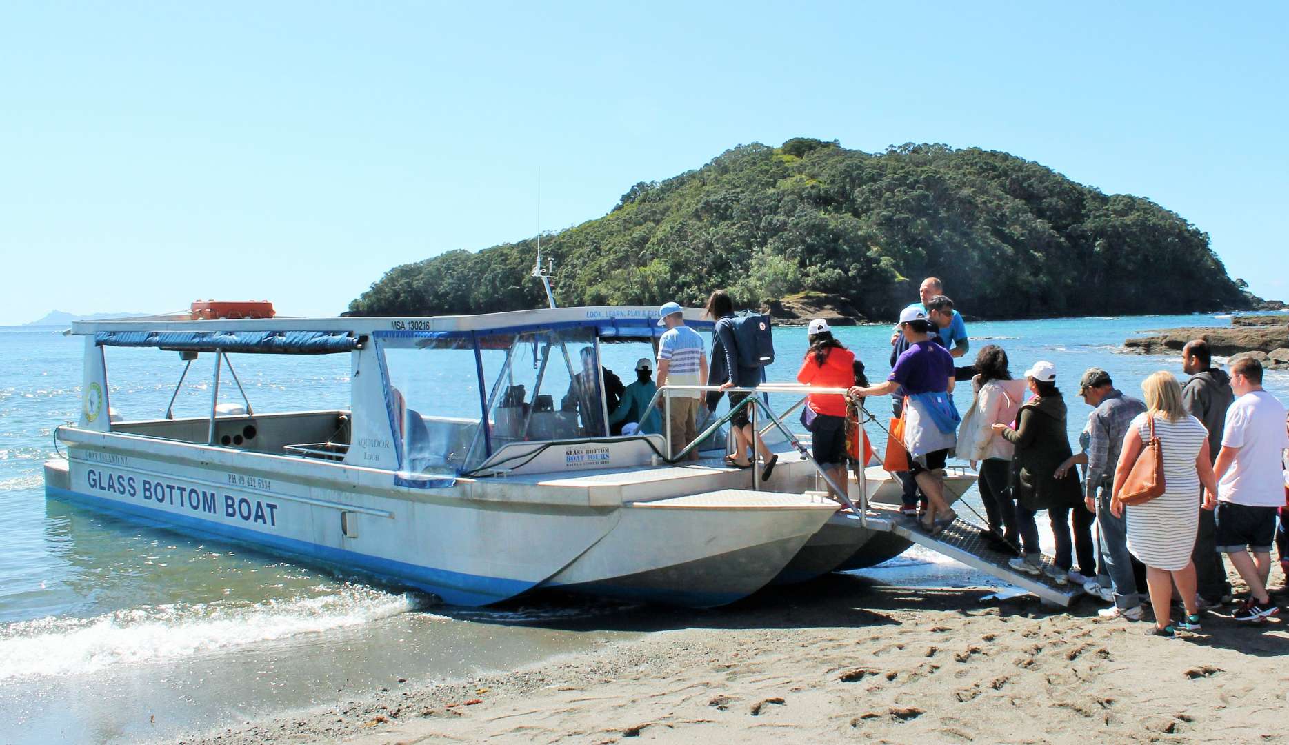 Goat Island Marine Reserve pick up from the beach